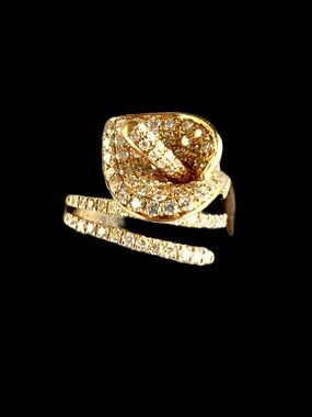 Anita Ko Diamond 18k Gold Floral Ring